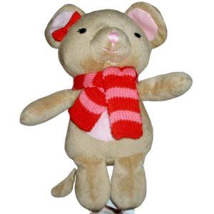 Gymboree Snow Cozy Mouse Holiday Rattle Plush Toy Baby Infant Girls NWT NEW RARE